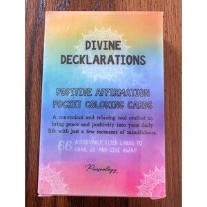 Pauseology Divine Decklarations Positive‎ Affirmation Pocket Coloring Cards